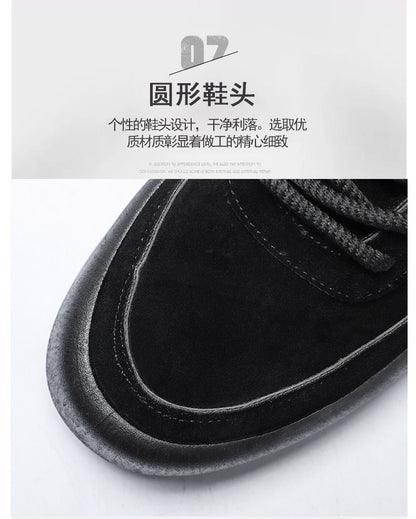 The 2025 new winter high-top plush thick men's snow boots are fashionable, casual and warm men's cotton shoes and boots