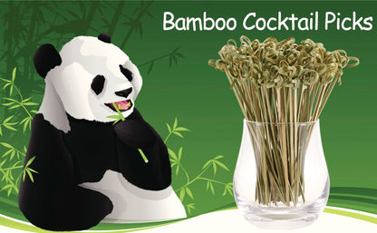 Palitos de Coquetel Espetos de Nó de Bambu Natural Palitos de Comida Mini Palitos de Dente Decorativos para Bebidas Frutas e Guarnição de Tábua de Frios