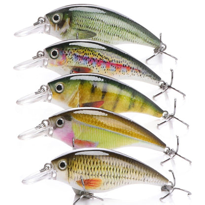 TREHOOK 6cm 10g Black Minnow Iscas de Pesca de Truta Flutuante Dura Wobbler Crankbait Jerkbait Isca Artificial para Baixo e Truta