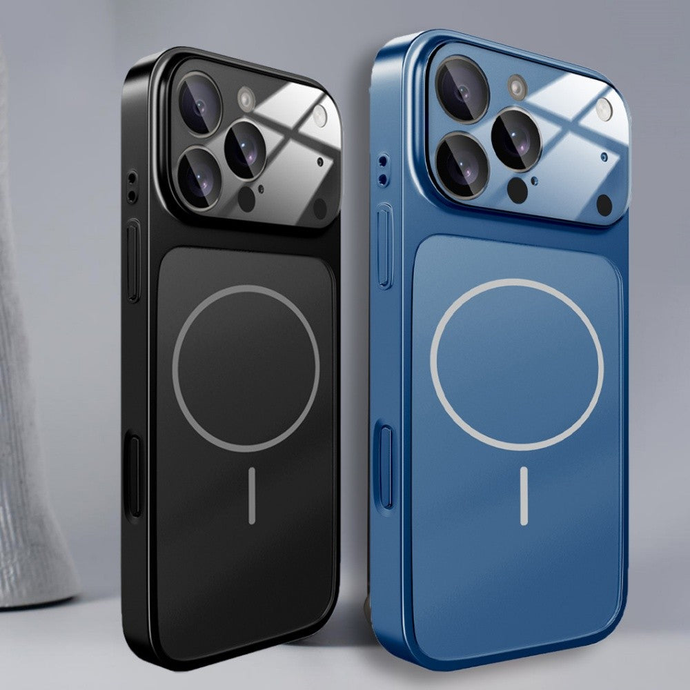 Capa Nano Fosca de Vidro Original Para iPhone 17 Air 16 15 14 13 Pro Max 17Pro Magnética Para Carregamento Sem Fio Magsafe Armor Funda