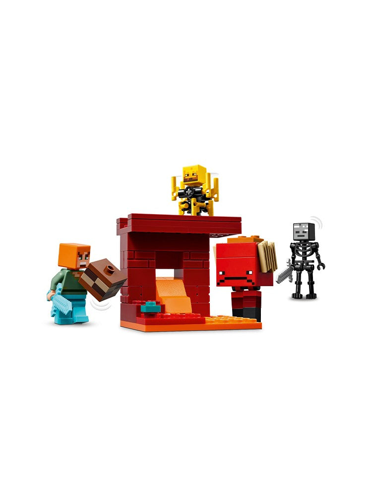 Lego 21266 Batalha do Lago de Lava Minecraft Série 2025 Blocos de Montar Infantis Novos