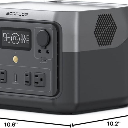Estação de Energia Portátil River 2 Max 500Wh: Carga Rápida em 1 Hora, Saída de 1000W, Pronta para Energia Solar para Camping, RVs e Casa