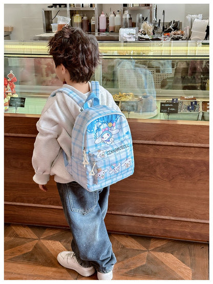Mochilas Hello Kitty Kuromi Cinnamoroll com estampa de desenho animado fofo e leve para meninos e meninas do jardim de infância