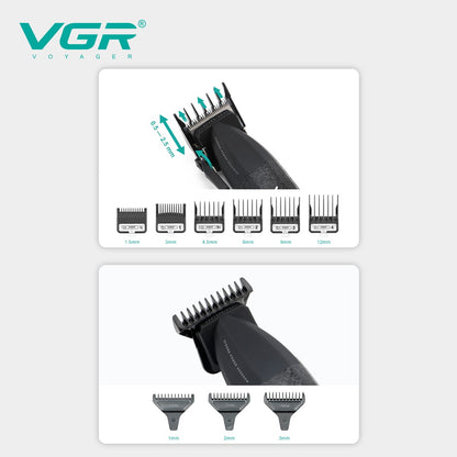 VGR Hair Clippers Professional Hair Trimmers Rechargeable Body Trimmer Electric Clippers Adjustable Hair Clippers Men V-640 s3