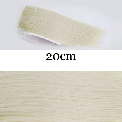 MERISI HAIR Apliques de Cabelo Sintético Liso Invisível com 2 Presilhas, Aumento de Volume, Extensões de Cabelo, Cobertura Lateral Superior