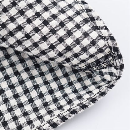 Women's Shirt Fall 2025 New Red Check Long Sleeve Stacked Decoration Pastoral Collegiate Shirt Casual Fashion Lively Personality