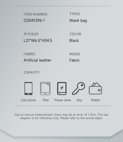 Septwolves Business Thin Printed Leather Crossbody Sling Bag Man Fashion Casual Travel Monogram Print Fabric iPad Shoulder Bag