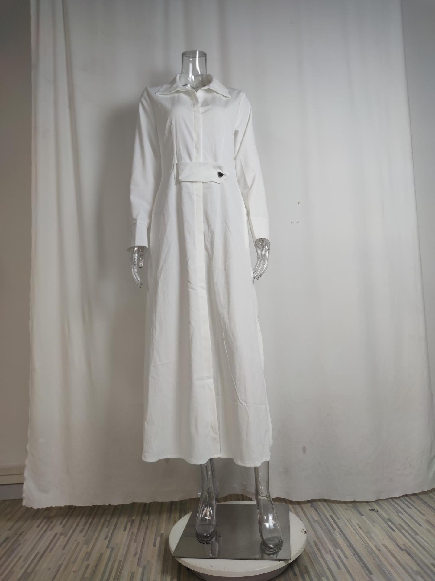 Fashion Spring Overalls Sundress Women 2025 Autumn Dress Casual Elegant longSleeve Baggy Work Vestidos Kaftan Maxi Long Dress