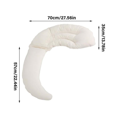 U13F Moon Shaped Baby Pillow Comfortable and Soft Infant Solid Color Pacify Pillow