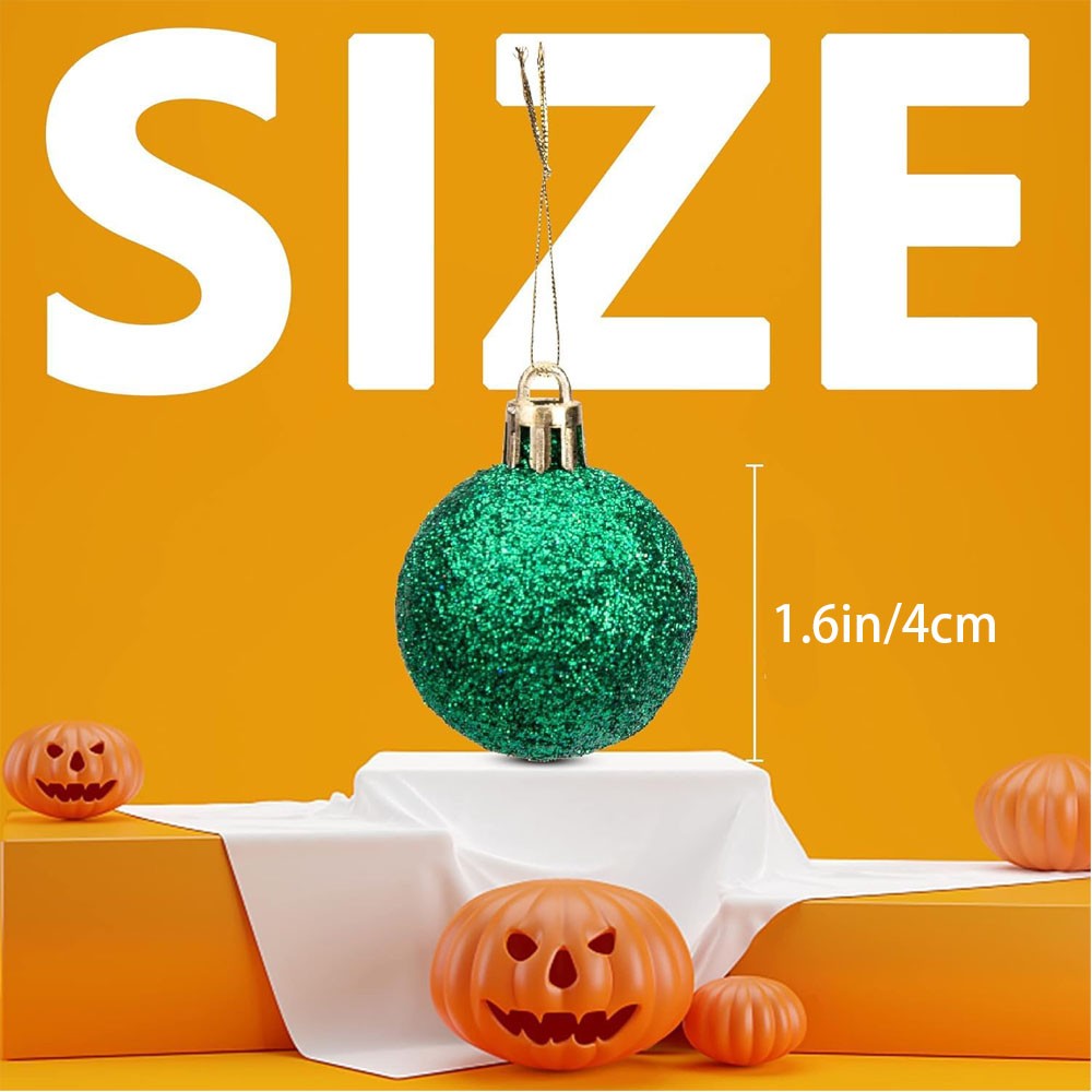 Hallowmas Decoration Balls Christmas Tree Hanging Ornaments Halloween Shiny Ball Festival Family Party Decorations