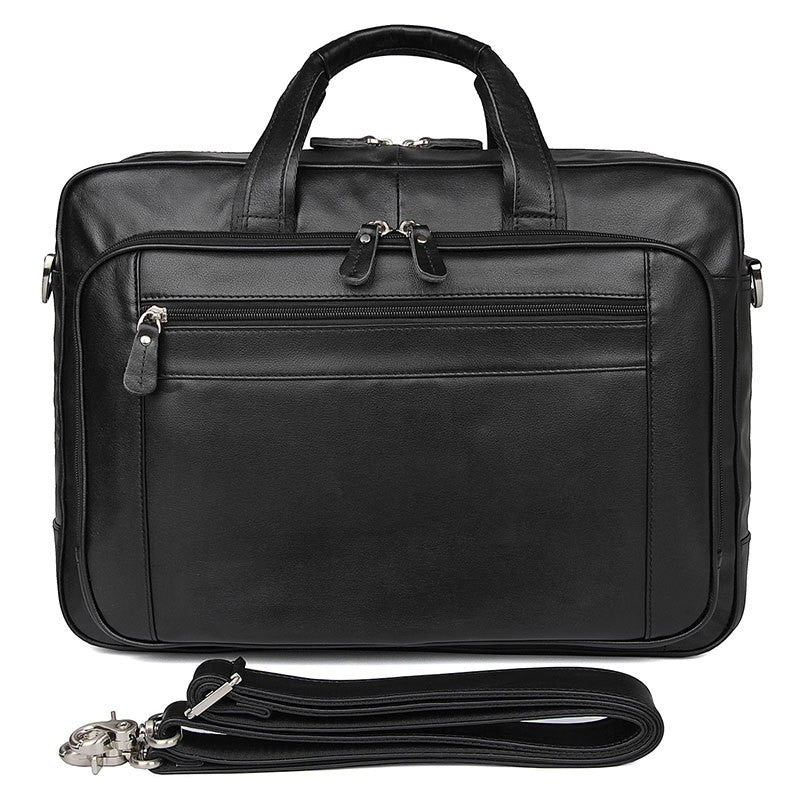 High Quality Genuine Leather Men Briefcase Business bag Crazy Horse Leather Large 17"inch Laptop Bag male Portfolio Office Case