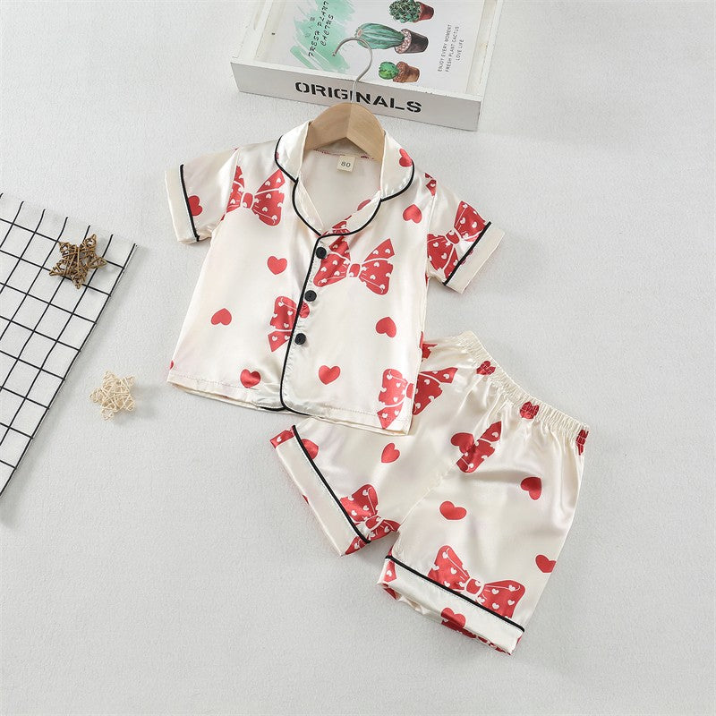 New Summer Baby Girls Clothes Suit Children Sleepwear Shirt Shorts 2Pcs/Sets Infant Pajamas Kids Clothing Toddler Casual Costume