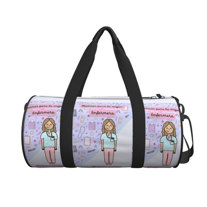 Couple Travel Bag Enfermera En Apuros Doctor Nurse Gym Bag Large Oxford Custom Handbag Colorful Casual Sports Bag