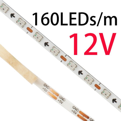 Super Thin 3mm WS2812b LED Strip Light DC 5V 12V Individually Addressable SPI RGB Pixel LED Tape Ribbon Dream Colour DIY