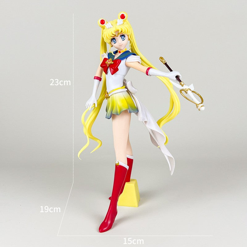 Boneco Sailor Moon Anime Desenho Animado Júpiter Makoto Vênus Minako Tsukino Coelho Boneca Brinquedo Pequena Princesa Decoração de Bolo Enfeites