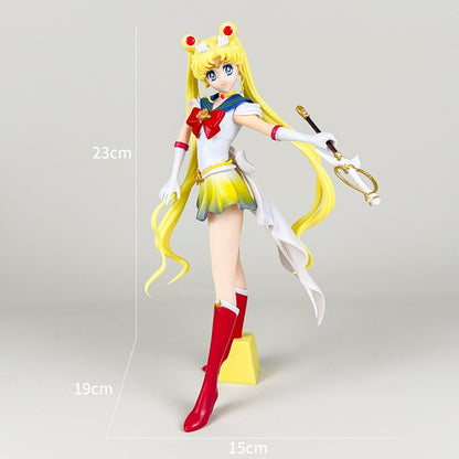 Boneco Sailor Moon Anime Desenho Animado Júpiter Makoto Vênus Minako Tsukino Coelho Boneca Brinquedo Pequena Princesa Decoração de Bolo Enfeites