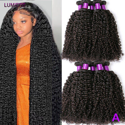 Pacote de 28 30 polegadas de cabelo humano encaracolado crespo afro, cacheado profundo tipo jerry, brasileiro, natural virgem, extensão de cabelo.