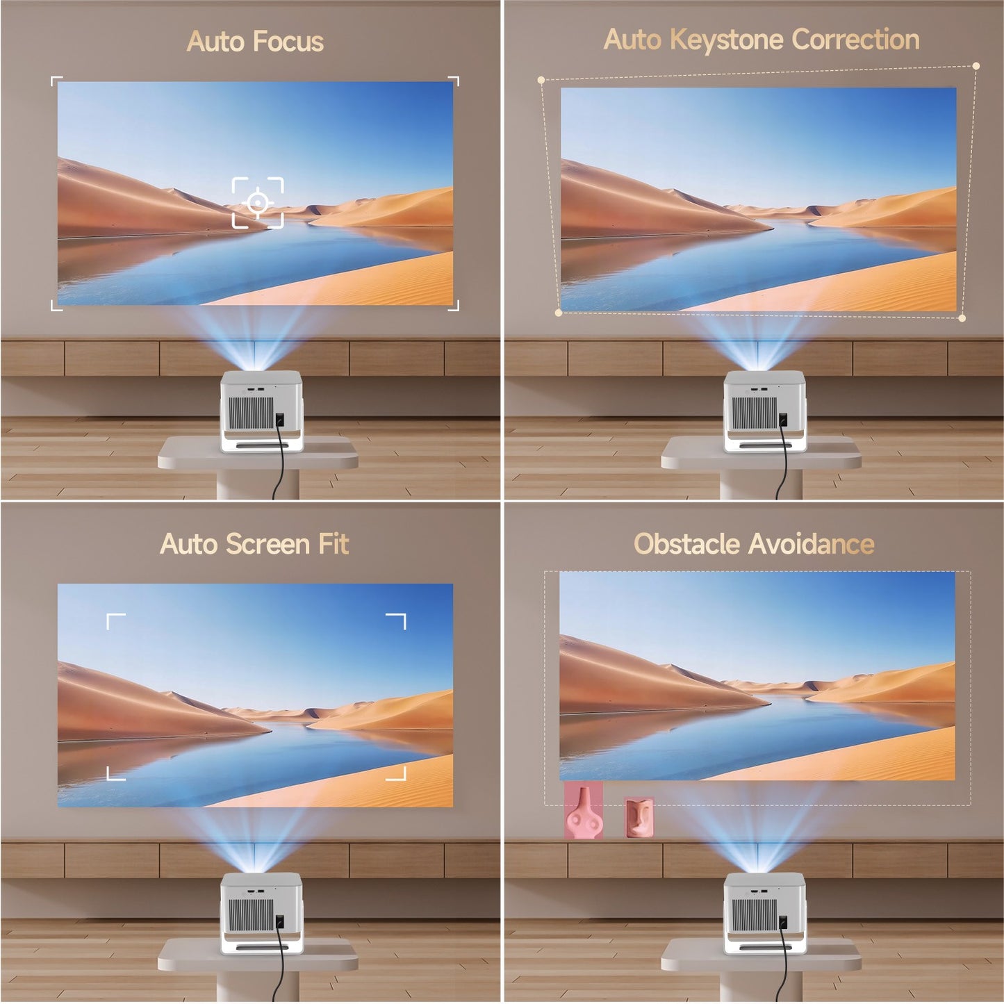 Magcubic 900ANSI Projetor Android 14 Foco Automático Suporte 8K Nativo 1080P Com Wifi6 BT5.4 16G Allwinner H726 Portátil HY350Max
