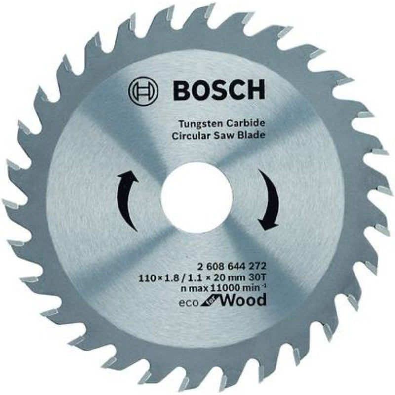 BOSCH 2608839389 Lâmina de Serra Circular Sem Fio para Cortar Madeira 110x1.6/1.1x20mm T30 Acessórios para Ferramentas Elétricas Bosch