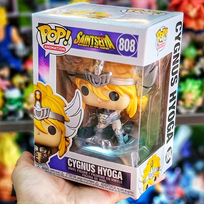 Funko Pop Cavaleiros do Zodíaco Boneco Articulado Hyoga de Cisne #808 Shiryu de Dragão #807 Shun de Andrômeda #809 Ikki de Fênix #810 Bonecos de Vinil Brinquedos