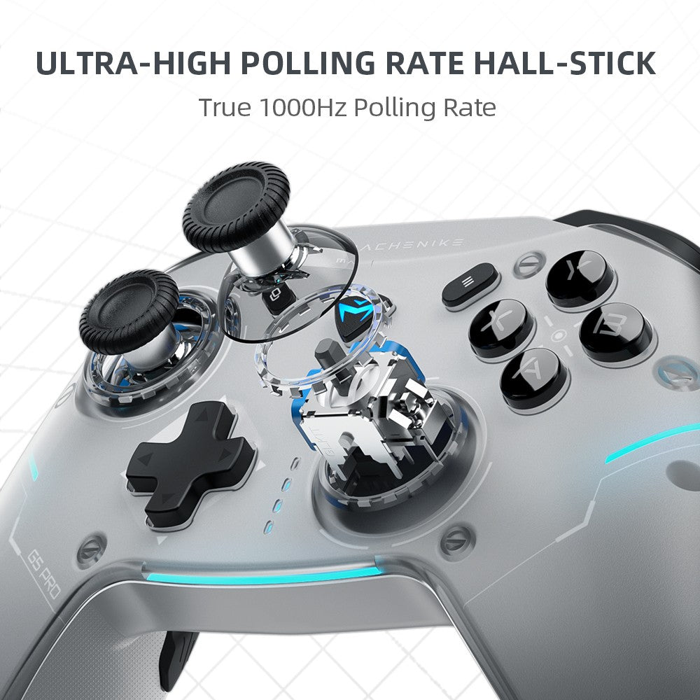 MACHENIKE G5Pro Max SE Gaming Controller With Charging Dock Optional Hall Effect Joysticks Triggers RGB Light Wireless Gamepad