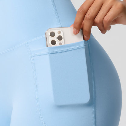 Women Sports Short With PocketedYoga Legging Shorts Squat Proof High Waist Fitness Tight Shorts Quick Drying Cycling Workout Gym