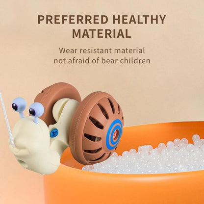 1 PCS Rope Assembly Pull Thread Snail Children's Puzzle Assembly Rattle Baby Outdoor Toddler Toy Children's Gift