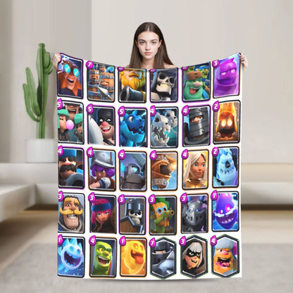 Clashes Royaleds Game Knitted Blanket  Fuzzy Throw Blankets Bed Sofa Portable Soft Warm Bedspreads