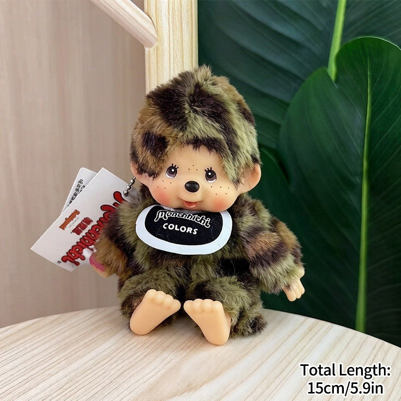 Kawaii Monchichi Doll Figure Keychain Furry Chimutan Monchhichi Figurines Hanger Pendant Bags Charm Accessories Small Gift