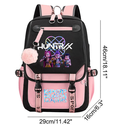 Mochila Escolar para Estudantes KPop Filme Daily Bagpack 2025 Hot Movie Print Mochilas para Menina Menino Laptop Usb Port Bag para Crianças
