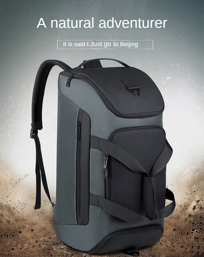 Custom logo large capacity travel bag for men waterproof sports outdoor travel bag print name hand luggage backpack with shoes