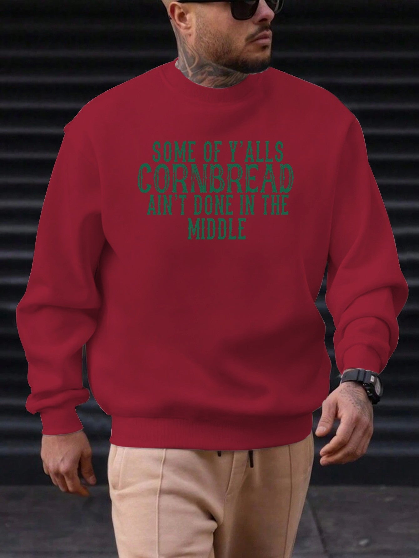 2025 New Sweatshirt For Men'sEnglish Font Pattern Printing Cotton Round Neck Fashion Casual High Quality Daily Top Clothing