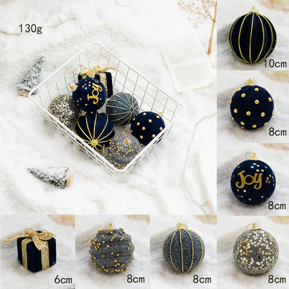 Christmas Ball Painted Ball Golden Silvery Champagne Glitter Stars Christmas Tree Hanging Window Decoration Small Gifts Toys