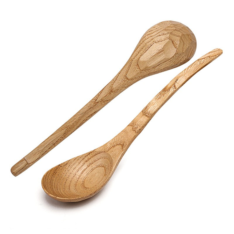 2 Colheres De Madeira Cabo Longo Ramen Sopa Colher Grande Estilo Japonês Crianças Arroz Sobremesa Cereal Colher De Jantar Madeira Utensílios De Cozinha