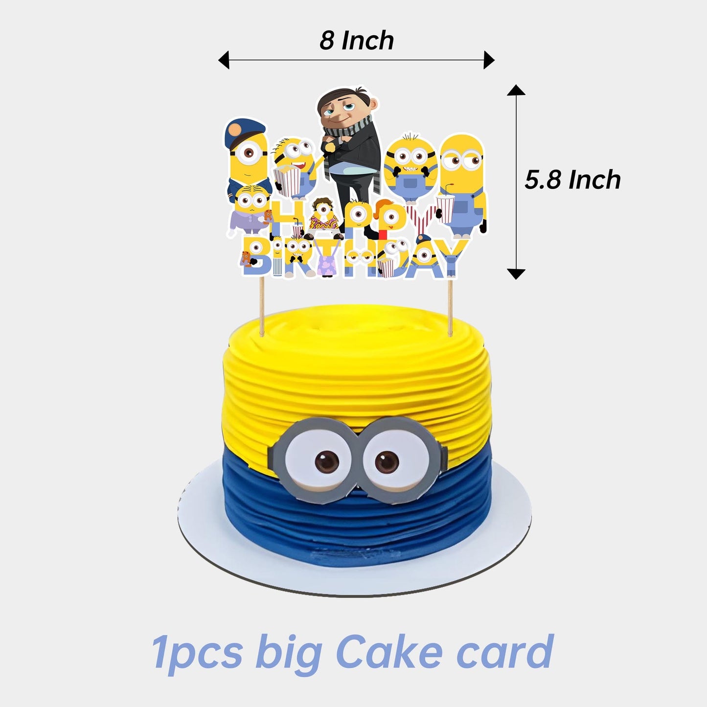 Anime Minion Themed Party Decorations Party Tableware Set Plates Cups Birthday Balloons Big Eye Yellow Man Party Favors Supplies