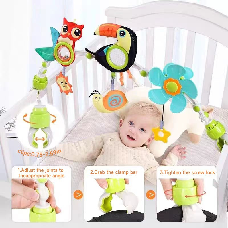 Children Activity Arch Toys Sensory Development Fine Motor Skills Toys Collapsible Hanging Mobile Toys Baby Car Seat Toys Gift