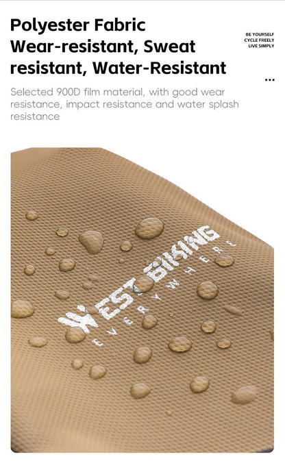 WEST BIKING Portable Lightweight Cycling Backpack Multi-Pocket Design Reflective Water Repellent Trekking Backpack Elastic Strap