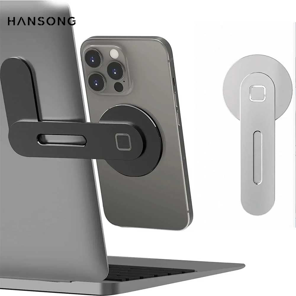 Rotation Foldable Magnetic Laptop Suspension Magnetic Phone Holder Self-adhesive Car Suspension Screen Bracket Adjustable Angle