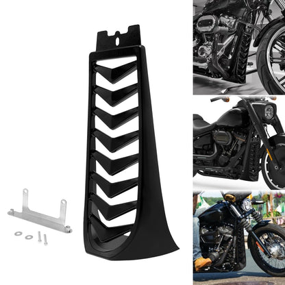 Capa de quadro do spoiler da carenagem do queixo do radiador inferior dianteiro preta para motocicleta Harley Softail Street Fat Bob Breakout FXBR 2018-2023
