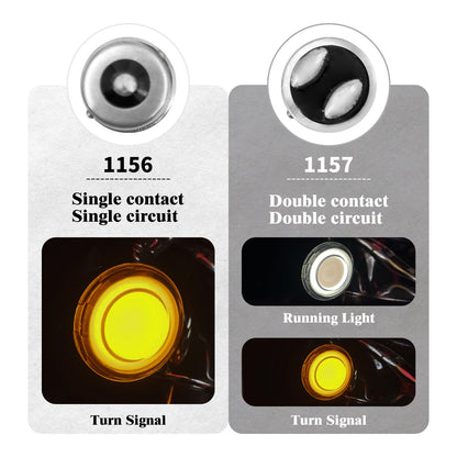 Pisca de Moto LED 1156 Estilo Bala LED Cinza para Harley Touring Sportster XL 2002-2021 Softail Dyna 02-17 FLSTSB FLTRU