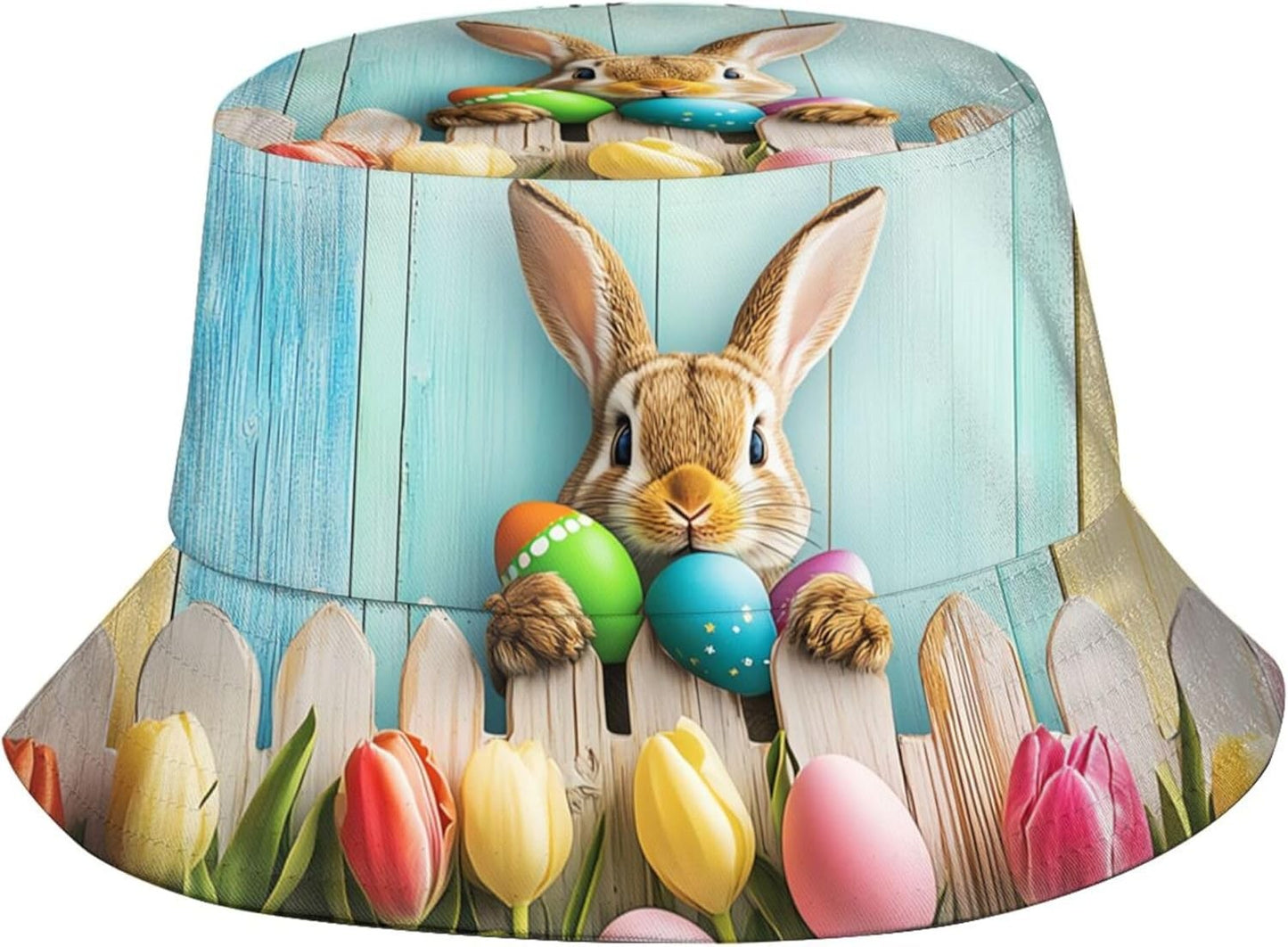 Easter Eggs 4 Bucket Hat for Women Men Summer Travel Beach Sun Cap Easter Hat Outdoor Fisherman Hat Unisex