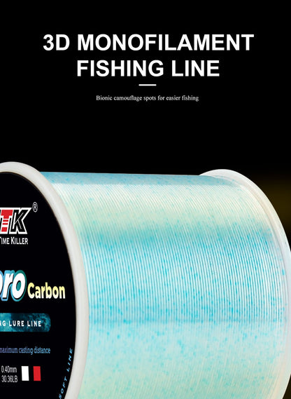 FTK 300/500m Invisible Fishing Line Speckle Fluorocarbon Coating Line 0.14mm-0.50mm 4.13LB-34.32LB Super Strong Spotted Line