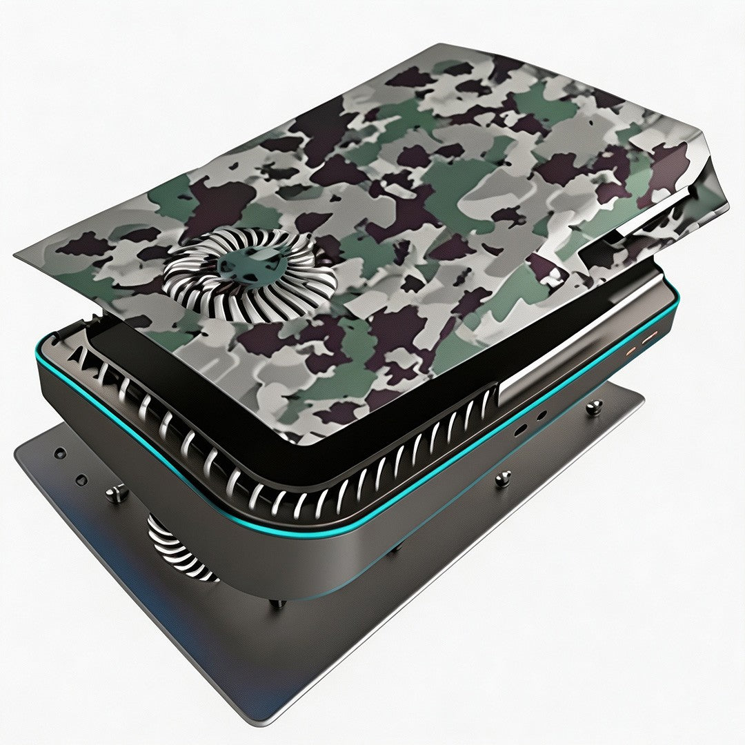 For PS5 Disc Edition Cooling Vent Faceplate Console Cover Camouflage Skin For Playstation 5 Console Replacement Backplate Shell