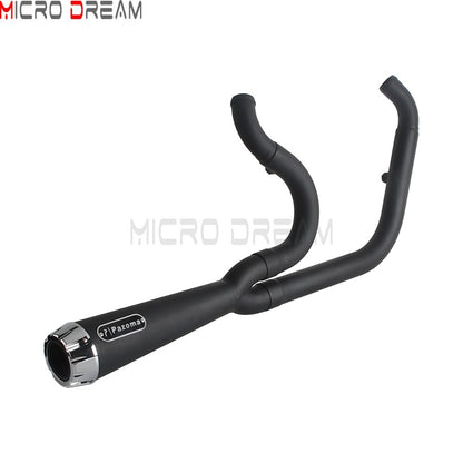 2-in-1 Stainless Steel Motorcycle Exhaust Muffler 1 3/4" to 2" Exhaust Pipes For Harley Low Rider ST Fat Bob FXFB FXFBS 2018-Up