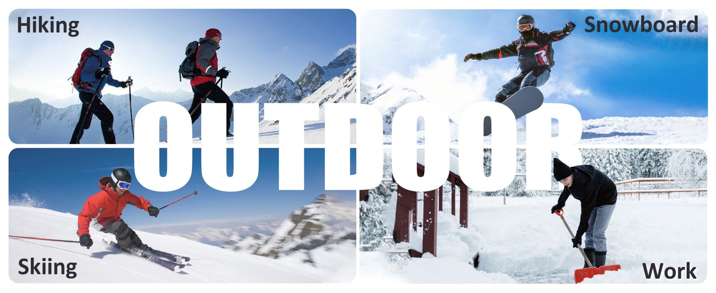 KEFITEVD Men's Winter Warm Snow Skiing Pants Waterproof Windproof Hunting Hiking Pants Trousers Outdoor Fleece Soft Shell Pants