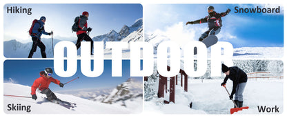 KEFITEVD Men's Winter Warm Snow Skiing Pants Waterproof Windproof Hunting Hiking Pants Trousers Outdoor Fleece Soft Shell Pants