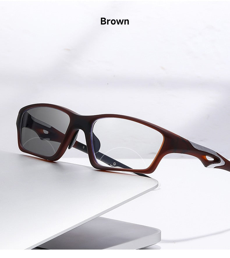 Sports Bifocal Reading Glasses Man Photochromic Anti-blue Light +1.0 To +4.0 TR90 Frame Eyeglasses High Quality Eyewear Readers