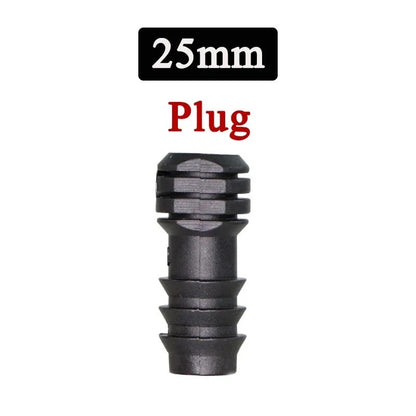 2/5/10pçs Estufa PE Tubo 16 20 25 mm Conector em T Cotovelo Reto Plugue Conexão para Tubo de Irrigação Acessórios de Micro Irrigação