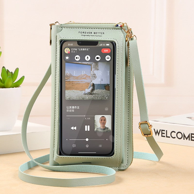 Women Crossbody Bags Touch Screen Cell Phone Purse 2023 Fashion Shoulder Bag Mobile Mini Wallet Card Holder Handbag for Female