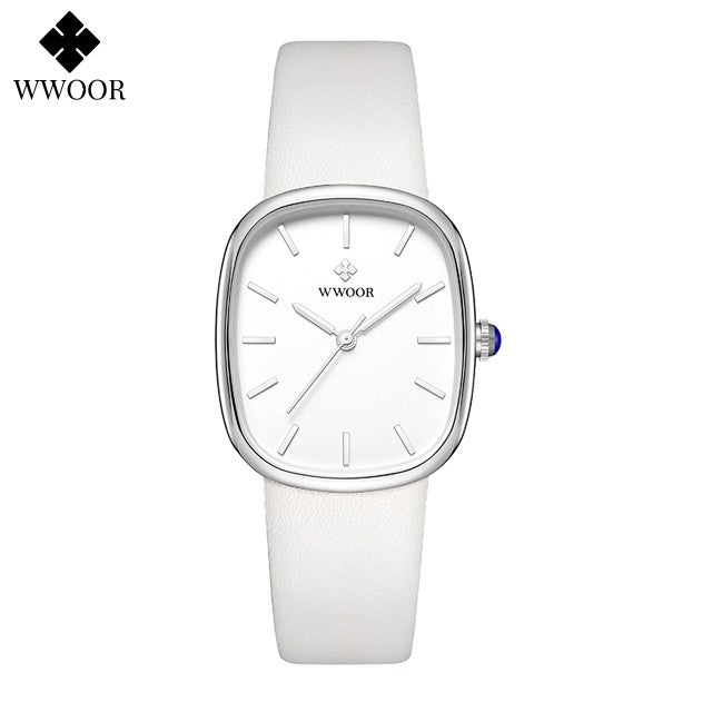 WWOOR New Reloj Fashion Women's Bracelet Watch Luxury Brand Elegant Dress Quartz Clock Waterproof Top Ladies Wristwatch Gift Box